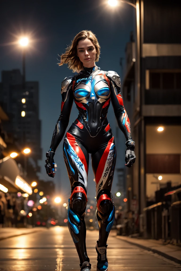 full body shot, wharf scene, a beautiful sexy cyborg woman riding a KTM 450 motocross motorcycle, glamorous shape, shoulder-length, beautiful shiny smooth, light brown hair, (Best quality, 4K, 8k, A high resolution, masterpiece:1.2), absurdity, masterpiece, ultra detailed, (realistic, photorealistic, photorealistic:1.37), complex parts, HDR, (complex parts:1.12), (hyper detailed, hyper realistic, Soft lighting, spicy:1.2), beautiful figure, Magnificent Anatomy, (complex part, Hyper detailed:1.15), Smooth skin,