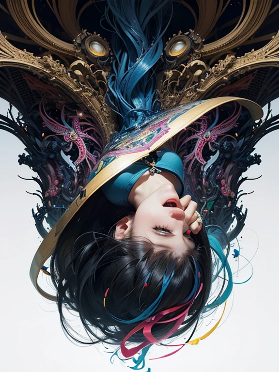official art, unity 8k wallpaper, ultra detailed, beautiful and aesthetic, masterpiece, best quality, (zentangle, mandala, tangle, entangle), (fractal art:1.3) , 1girl, extremely detailed, dynamic angle, cowboyshot, the most beautiful form of chaos, elegant, a brutalist designed, vivid colours, romanticism, by james jean, roby dwi antono, ross tran, francis bacon, michal mraz, adrian ghenie, petra cortright, gerhard richter, takato yamamoto, ashley wood, atmospheric, ecstasy of musical notes, streaming musical notes visible