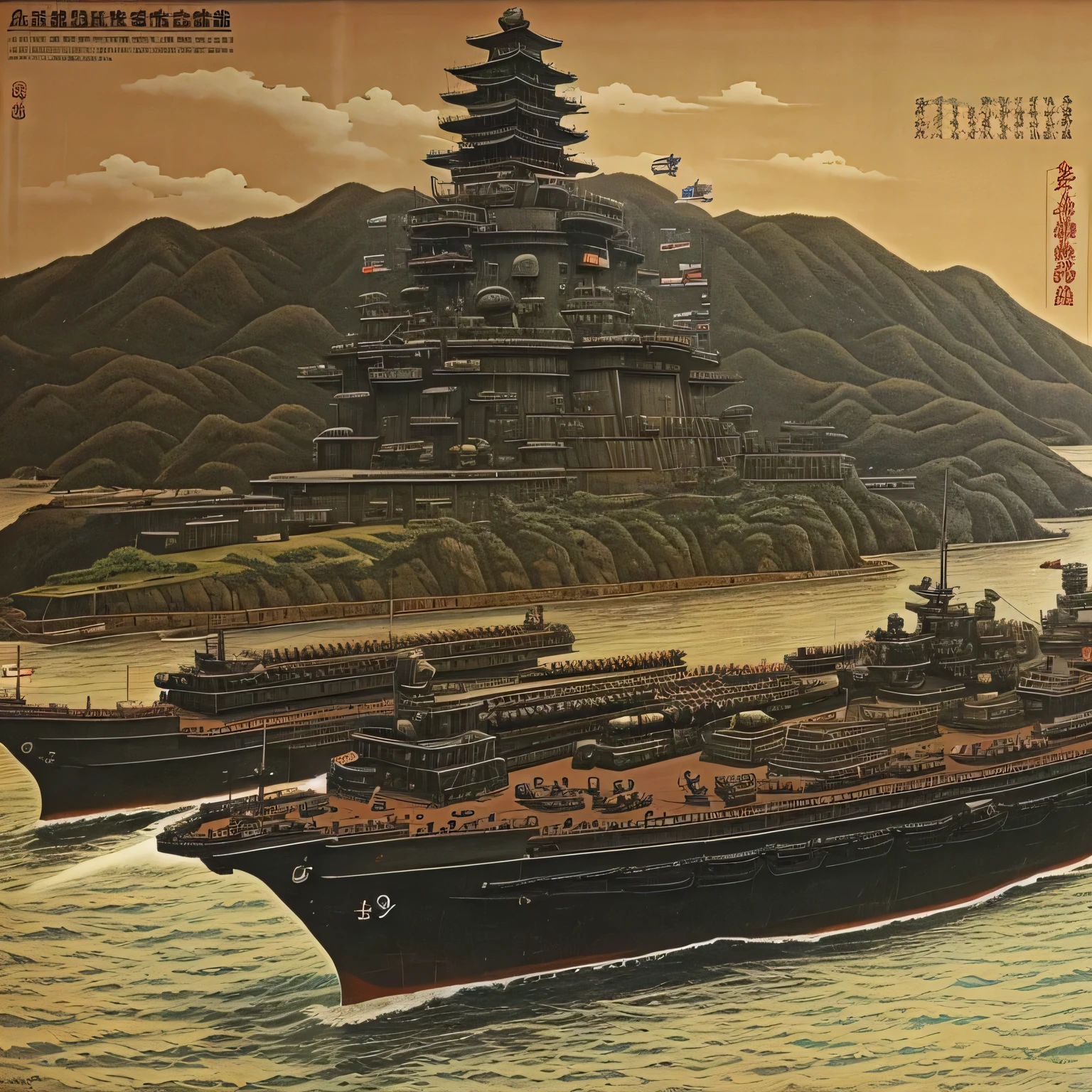 Huge steel fortress main gun 80cm cannon、Greater East Asia Co-Prosperity Sphere、fascism、Empire of Japan、