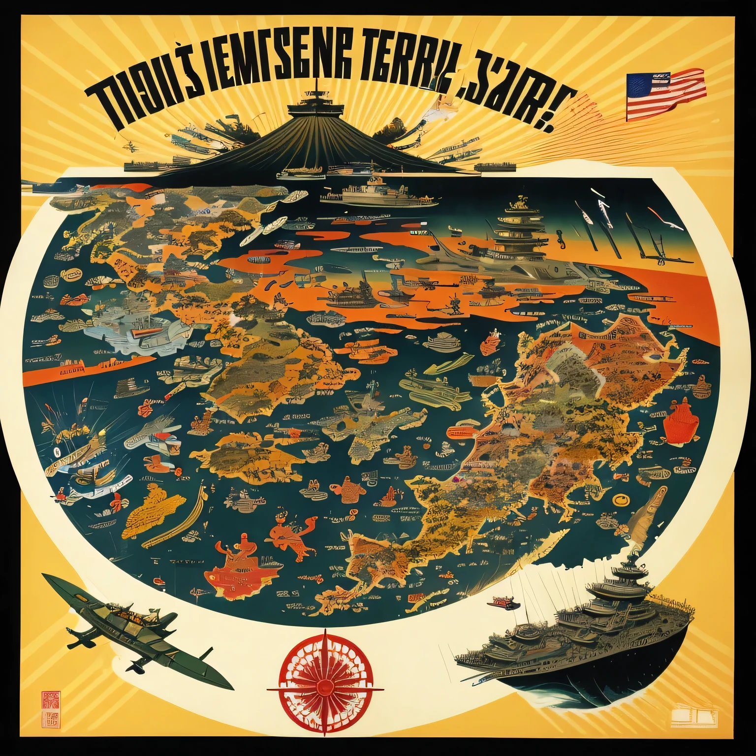 Huge weapons、Greater East Asia Co-Prosperity Sphere、fascism、Empire of Japan、Poster
