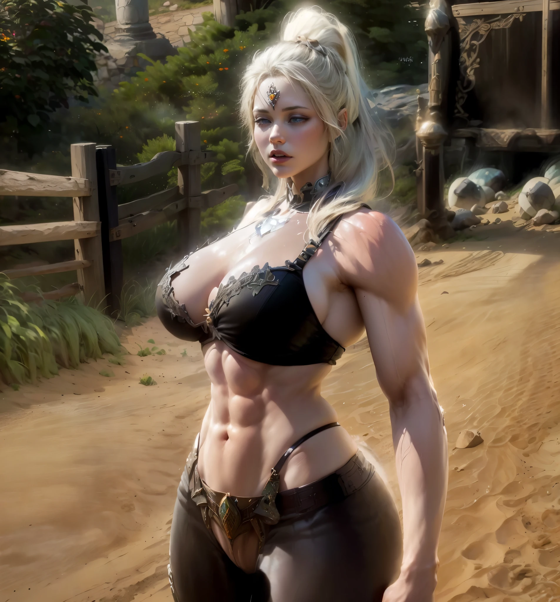 mulher musculosa, Asgard, Valkyrie,Senhora Cavaleiro,Anatomia correta,epic fantasy digital art,obra-prima,8k,Realistic colorful body with high definition resolution, Qulidade Superior,, Epic composition,