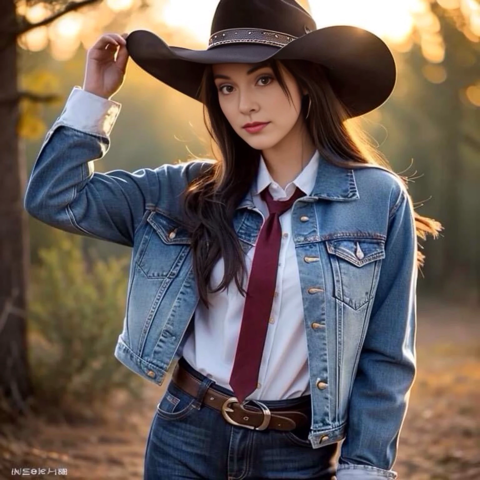 Luma is a graceful person., She is beautiful and has a strong demeanor., She has large proportioned breasts., Silhouette of a pear woman, reddish brown hair, long reddish brown hair, She has expressive eyes., ( It only has olive green eyes.) Her skin was fair and there were faint freckles on her cheekbones., Big breasts, farm, Brown country style clothes, boho clothes, เสื้อผ้าแฟชั่นโบโฮfarm, romantic feelings, electricity, ประกายelectricity, Flowers adorn the hair, making it half straight and the ends bent in a cartoon style.