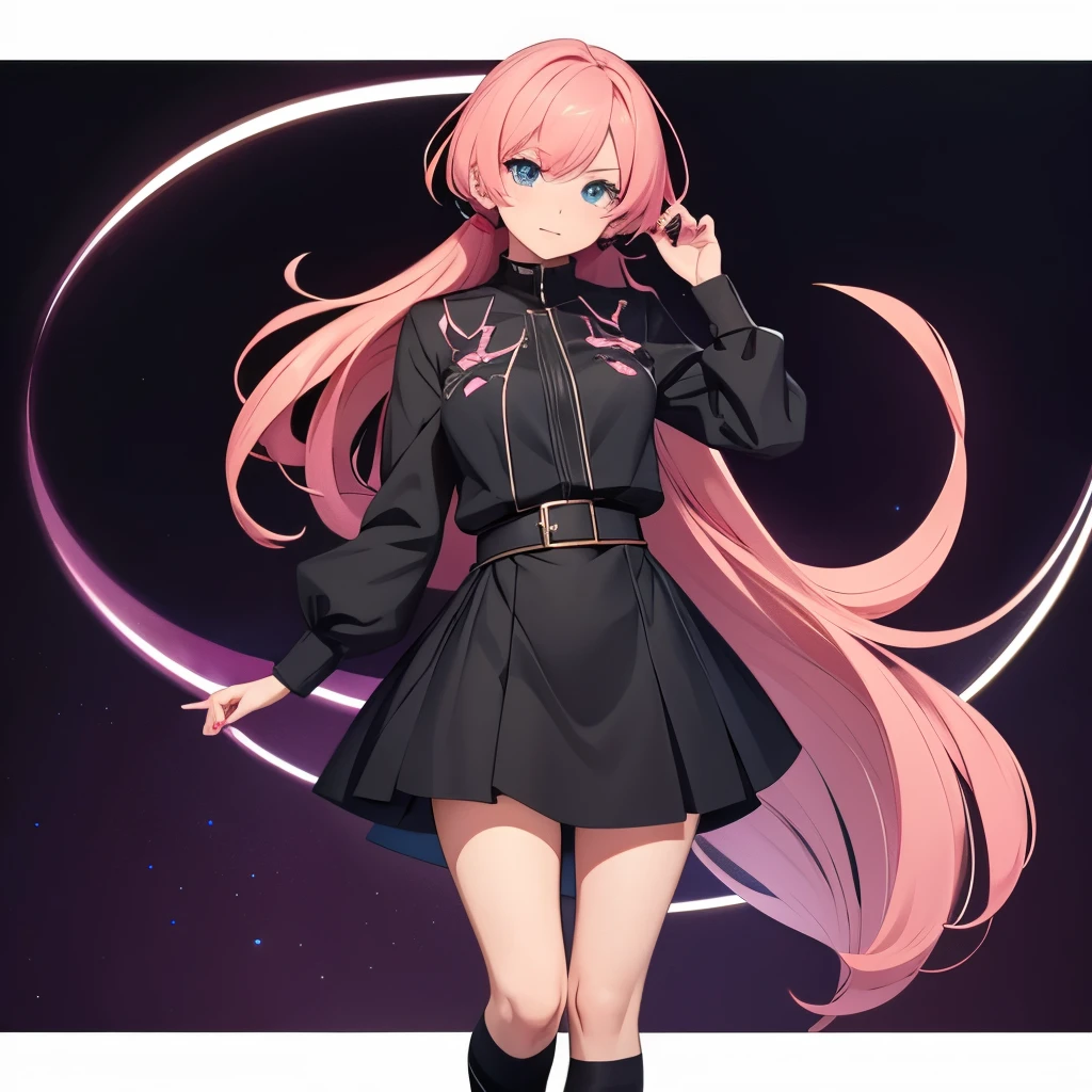 Image de style anime d'un grand groupe de filles blonde et brune en uniform dans une salle de classe
