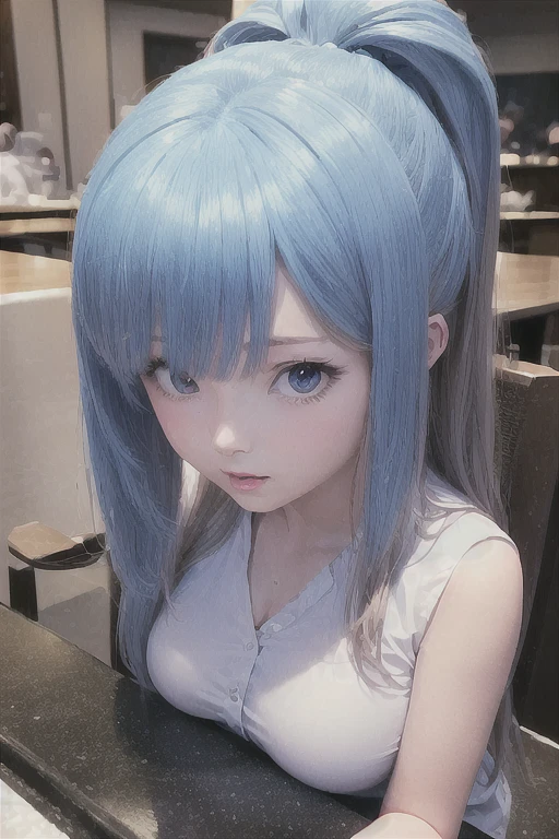 hyper Realistic Anime, Real life anime girls, Realistic Anime, a Surreal , Realistic - Anime, Realistic Anime 3 d style, photoRealistic Anime, Surreal, Realistic young anime girl, one's home, Cat, looking at the camera
