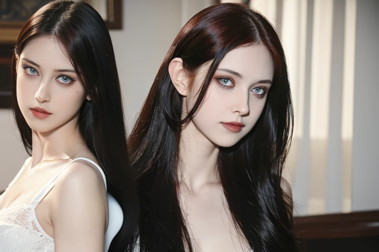 masterpiece, Ultra realistic, 16k, high quality, incredibly detailed, dream aesthetic, dream atmosphere, cinematic, work of art, (sharp focus: 1.5), (photorealistic: 1.3), featured (Beautiful goth Girl), pretty red-haired girl (charming seductress). cinematic, detailed, 16k sharp focus, realistic. Gorgeous. Seductive (evil). Natural red hair (realistic texture), illuminated silky and shiny hair, detailed hair (realistic), (natural). gorgeous detailed face (charming seductress). flushed cheekbones (Rosy cheeks), tanned skin , (white skin) alabaster skin that seems to glow ethereally. Her attire is goth. Voluptuous form. Turquoise blue eyes (evil eyes look). A symmetrical face ::2 goth clothes + trending on artstation + fantasy art + realistic cloth + fractals in the background, flowing hair --aspect 9:21 --uplight his otherworldly beauty. realistic skin texture, pale-white skin illuminated. realistic perfect shading. absurdres, realistic textures. solo, alone, 1girl. looking at viewer. female muscular body, toned body, defined muscles. Large natural breasts, cleavage. pantyhose, gothic (black) dress (realistic texture). In Different positions at different angles. Day background. unbelievably real, best quality, Photorealistic.