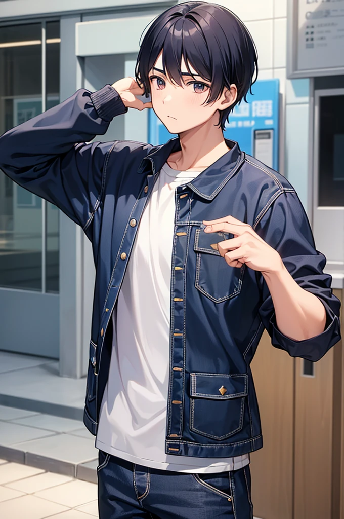(creation:1.4),(HDR),moe,Strongest configuration、(High resolution)、Men's Models、(Protagonist Boy,male protagonist,Anime characters)、(Young Man,Detailed man,cool:1.4,cool:1.4)、((Detailed manface:1.4))、face、refer to、hand、smart、(A charming and bright personality)、(cool男子高校生)、Slim body、everyday、What happened one day、Casual clothes、