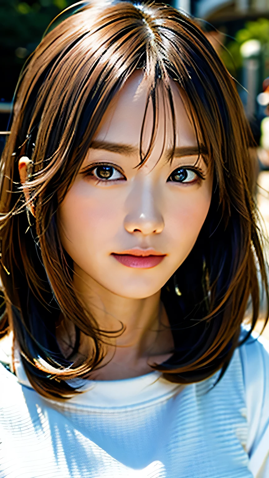 masterpiece, 最high quality, Ultra-high resolution, (Realistic:1.4), Beautiful face in every detail, High Quality Clothing, Amazing European Women, very cute, Portraiture, Soft skin and perfect face、Perfect Face, Shoot your hair, 8k resolution,Super Realistic,Very detailed,high quality, Broad perspective