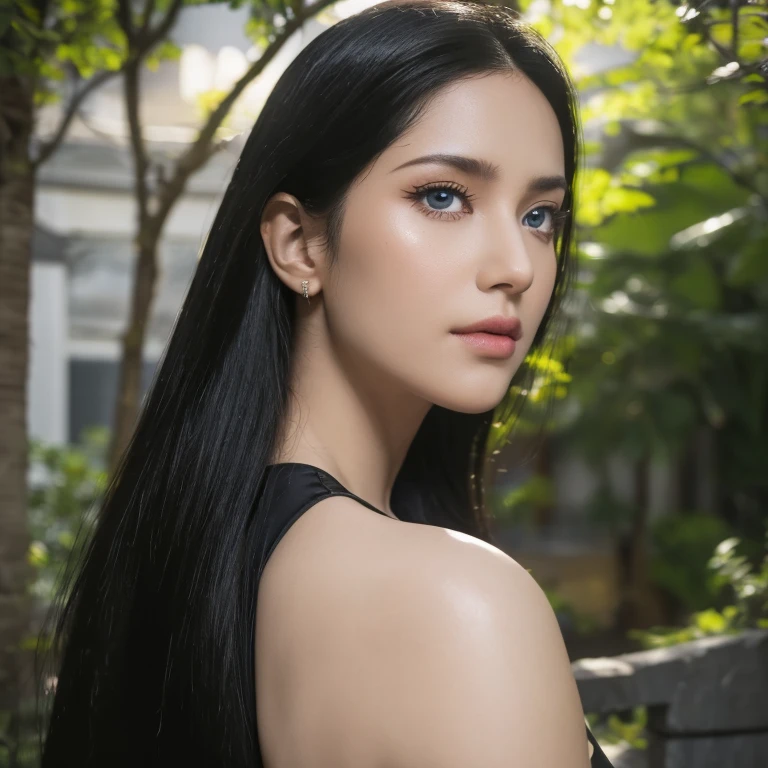masterpiece, Ultra realistic, 16k, high quality, incredibly detailed, dream aesthetic, dream atmosphere, cinematic, work of art, (sharp focus: 1.5), (photorealistic: 1.3), featured (Beautiful goth Girl), pretty brunette girl (charming seductress). cinematic, detailed, 16k sharp focus, realistic. Gorgeous. Seductive (evil). Natural black hair (realistic texture), illuminated silky and shiny hair, detailed hair (realistic), (natural). gorgeous detailed face (charming seductress). flushed cheekbones (Rosy cheeks), tanned skin , (white skin) alabaster skin that seems to glow ethereally. Her attire is goth. Voluptuous form. Turquoise blue eyes (evil eyes look). A symmetrical face ::2 goth clothes + trending on artstation + fantasy art + realistic cloth + fractals in the background, flowing hair --aspect 9:21 --uplight his otherworldly beauty. realistic skin texture, pale-white skin illuminated. realistic perfect shading. absurdres, realistic textures. solo, alone, 1girl. looking at viewer. female muscular body, toned body, defined muscles. Large natural breasts, cleavage. pantyhose, gothic (black) dress (realistic texture). In Different positions at different angles. Day background. unbelievably real, best quality, Photorealistic.