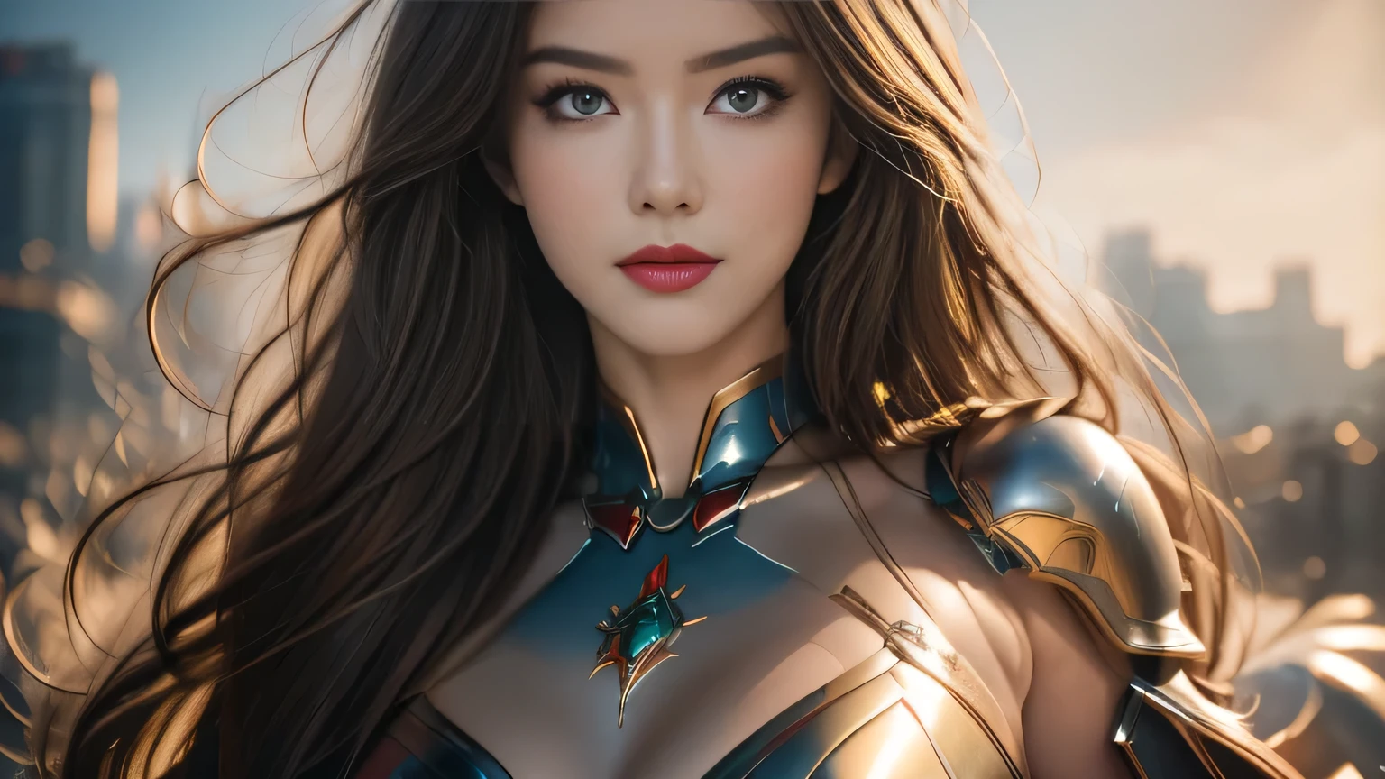 hair bobbles, wince, longeyelashes, solid circle eyes, light smile, ear blush, fang, Surrealism, drop shadow, anaglyph, stereogram, tachi-e, pov, atmospheric perspective, 8k, super detail, ccurate, best quality, best quality, award winning, super detail, anatomically correct, UHD, retina, masterpiece, ccurate, textured skin, high quality, highres,Close-up:A person and a large robot on stage, kanliu666, An epic and magnificent fallen businessman, Exquisite assassin mecha armor, With faucet, Exquisite luminous mecha armor, Dragon full plate armor, The magnificent supreme demon overlord, Black fire reflective armor, Beautiful biomechanical elves, Dragon-shaped armor