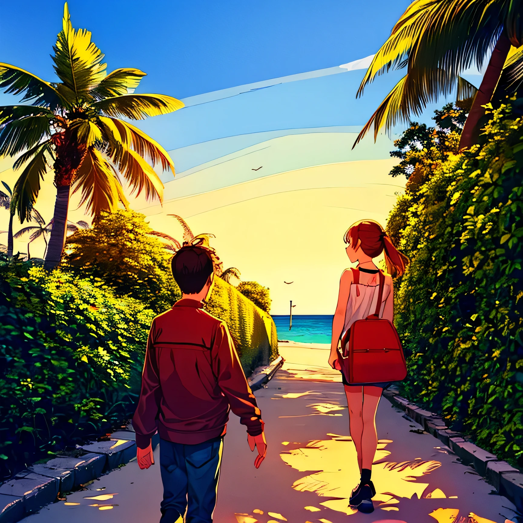 there's a boy, who is a gitarist and a girl who likes to read. they walked in different paths but at the end they start to walk on the same path near the beach and as time went by they start to understand each other