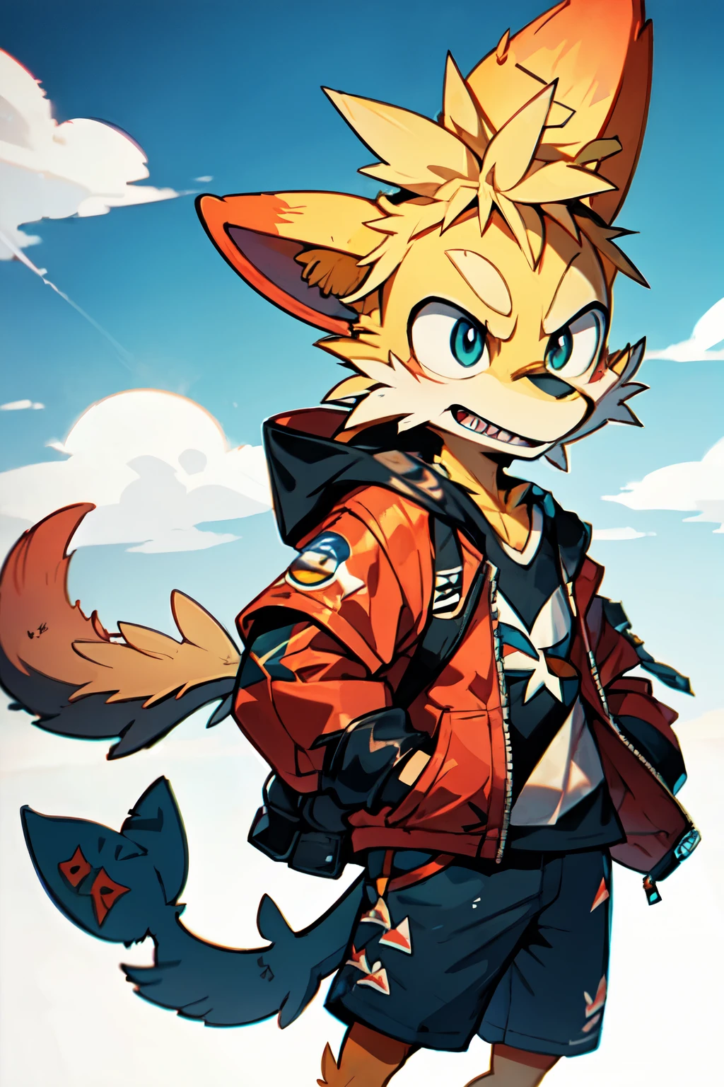 Crash Bandicoot In A Shark Hoodie With A Fake Shark Tail