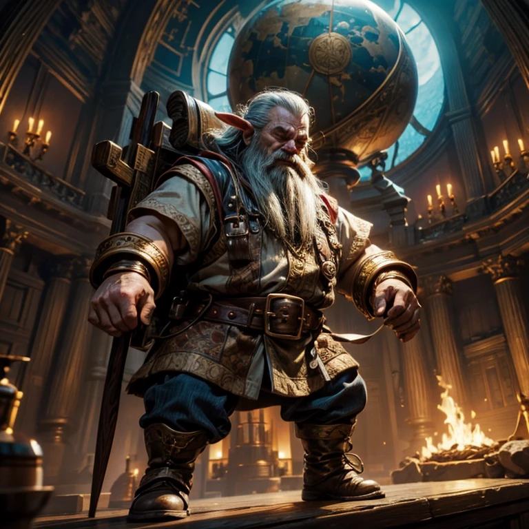 The globe in the hand of an evil dwarf
