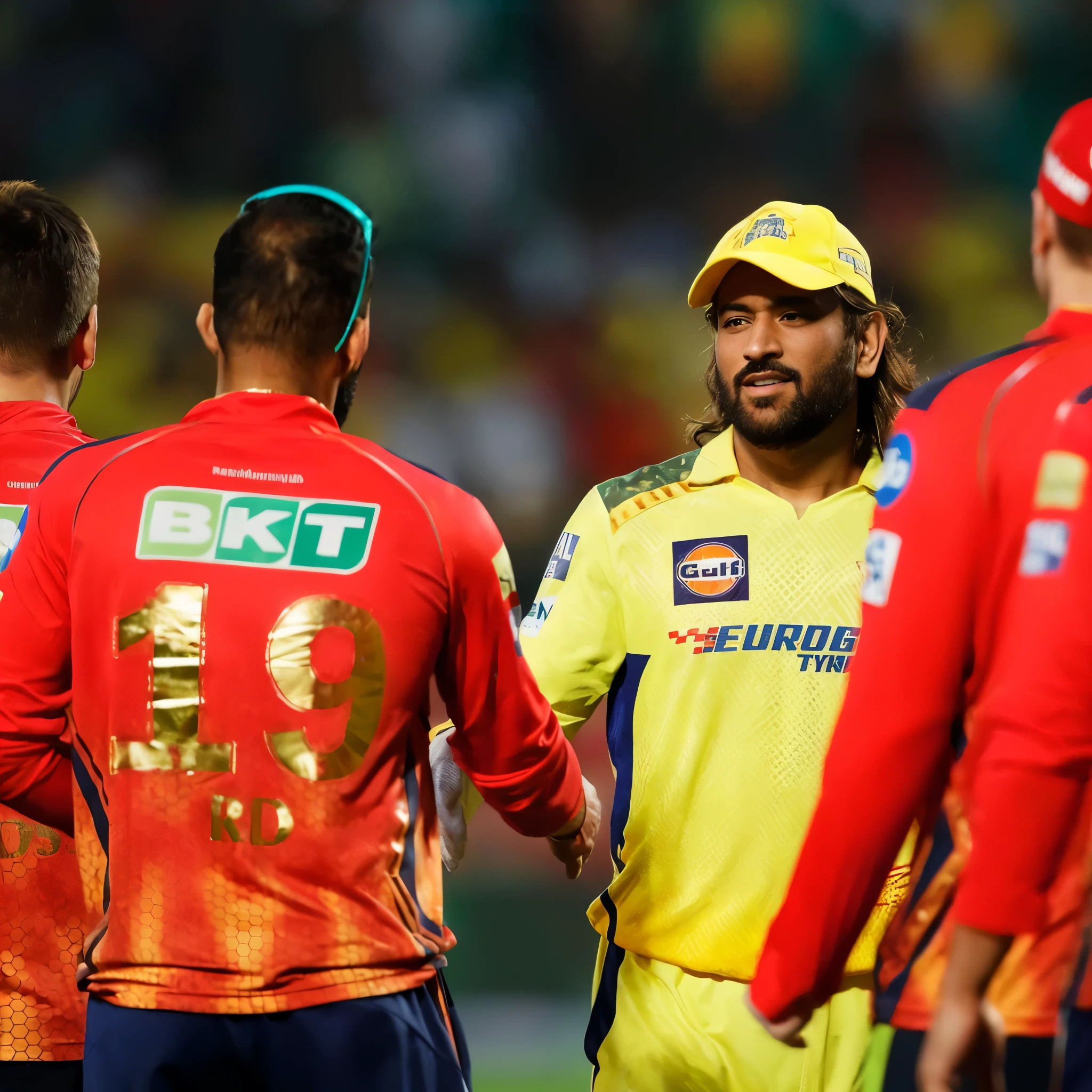 arafed image of a group of men in red and yellow uniforms, red and yellow scheme, yellow red scheme, scarlet and yellow scheme, wearing red and yellow clothes, trending ,, wearing red and yellow hero suit, yellow and red color scheme, vibrant atmosphere, red and yellow color scheme, black and yellow and red scheme, with a brilliant, captain, superior look