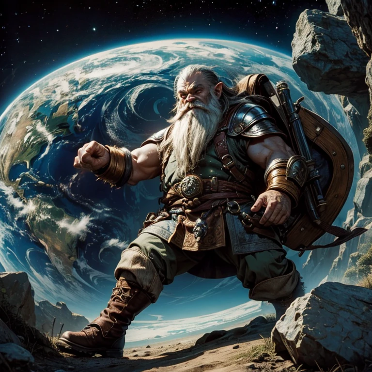 The Earth in the hand of the evil dwarf