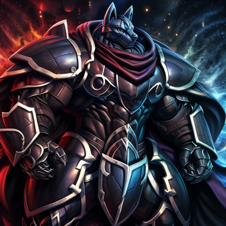 (masterpiece, best quality, detailed:1.2) (Pokémon) LUCARIO, detailed full body, a knight's mechanical armor, glowing wide and heavy armor, wears full body armor. massive muscles, huge pecs, chiseled abs, huge pectorals, exaggeratedly huge muscles. wearing a cloak. unusually developed muscular body big muscle, pecs, triceps, traps, waist narrow, unusually developed muscular body, Dark knight,
BlackKnight_fe,