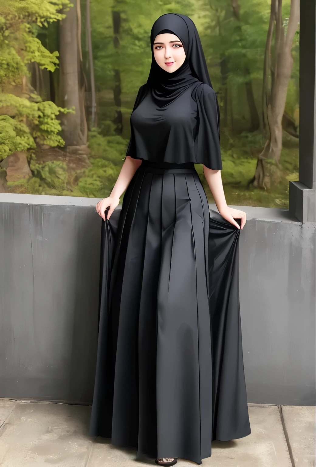 RAW, Best quality, high resolution, masterpiece: 1.3), beautiful Rusdian woman in hijab (iu:0.😎, perfect nose, perfect lips, beautiful face, perfect eyes, detail :1.2),((big breasts)), masterpiece, quality best, very detailed,perfect body, woman in black skirt and beige blouse, long skirt, simple dress, hijab, beautiful look, simple flowing dress, pleated skirt, simple style, long dress woman, wearing a long eloquent skirt, full body image, wearing a long cloth flowing, black skirt, (sweet smile:1.1), (glossy lips:1.1), (beautiful eyes:1.1), background of the old building in the forest, covered in mouth,
INFO
Size
848X1536
Date
Dec 1, 2023
Mode
Default
Type
upscale

Checkpoint
Photon
#Realistic

#Realistic
#Photography
#ai
#aipro
#fbpro
#cilacaphits
#cilacaphitz
#cilacapkekinian
#fyp
#viral
#edit
#reel
#reels