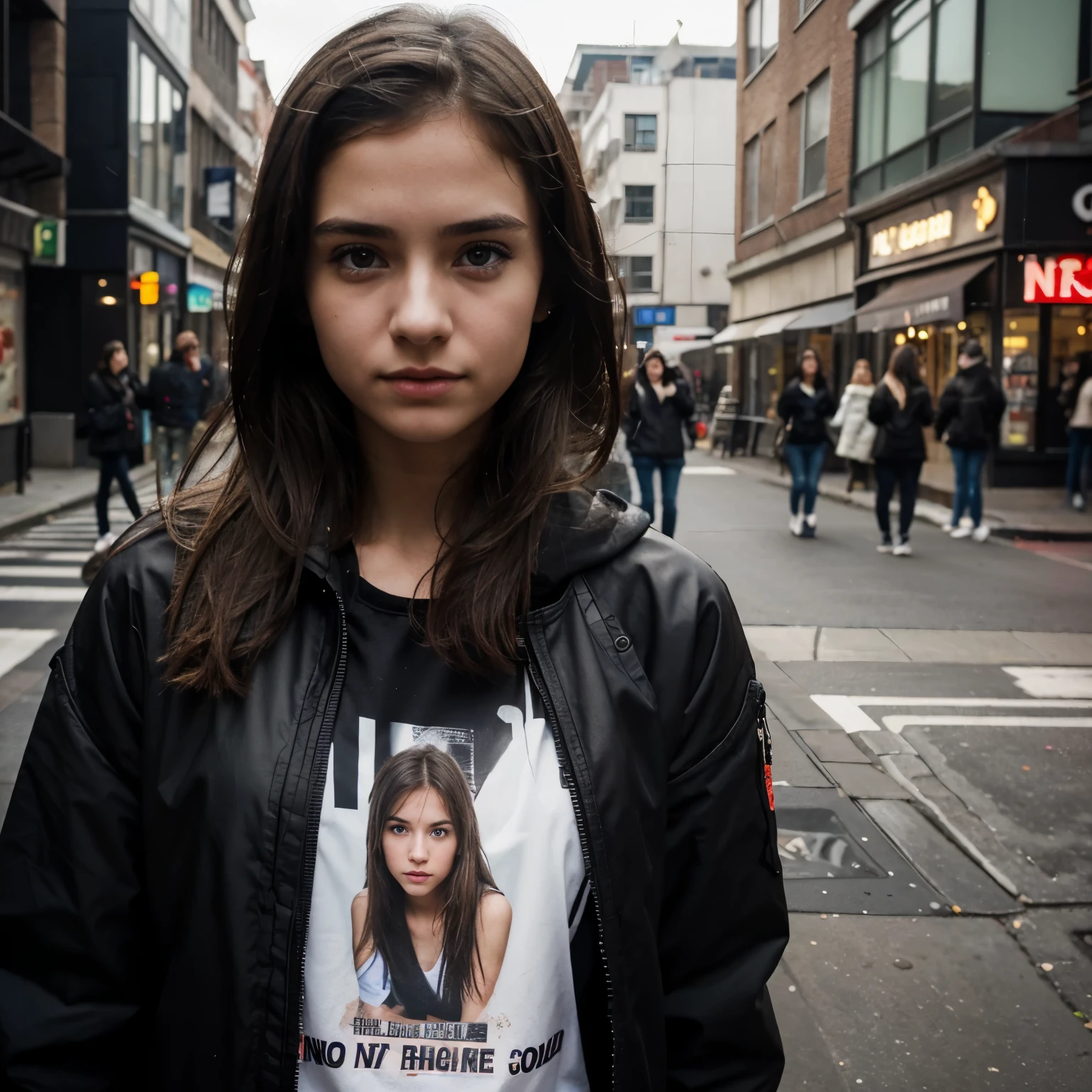 1girl, cute, young, skinny, (3N1DS1NCL41R:0.9), realistic photo, extreme detail, street photo, {best quality}, {{masterpiece}}, {highres}