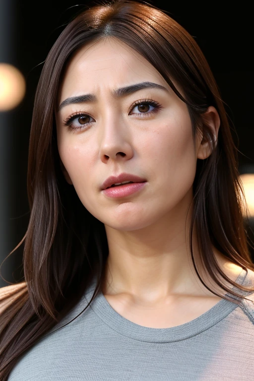 Beautiful Japanese actresses,1 girl,flying debris,,Award-winning photo, Very detailed, Keep your eyes focused, Nose and mouth,Face Focus, Extreme close up of face、 5,Brown Hair、Symmetrical face,Realistic nostrils、Angle from below、Elongated C-shaped nostrils,(Sharp Nose)Sweaty skin、Shiny skin,(Brow wrinkles))(Cum oongue)、((Thin eyebrows))Oily skin、Glowing Skin、double eyelid、、Beautiful woman、Medium Hair、Shortcuts、Tank top,I can see the sky、Shibuya Center Street、(((Show your side,throw))),Raise your eyebrows, (((Hold your mouth, Frowning, crazy, Frowning))), Textured skin,Long upper arms,((Cry with your eyes open, blush, Drunk, The face of endurance))Squat,Large Breasts,s lift your arms and show your sides))Long arms,scowl,smelling, annoyed, sad, sleepy, grimace, endured face