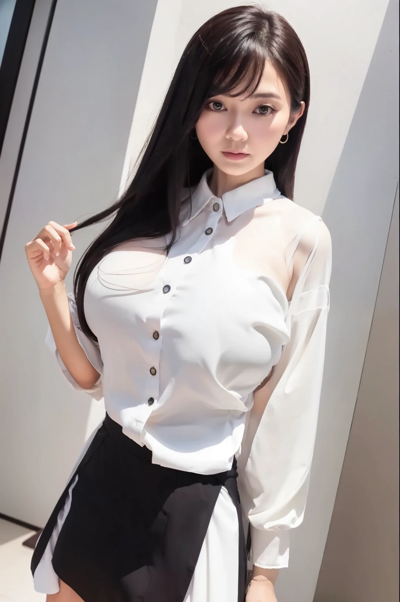 50 years Old, Hijab Indonesian mature woman, Big Tits : 66.9, Gamis, Breast out from her clothes : 1.9, at doctor office, Dark light, at Nighttime