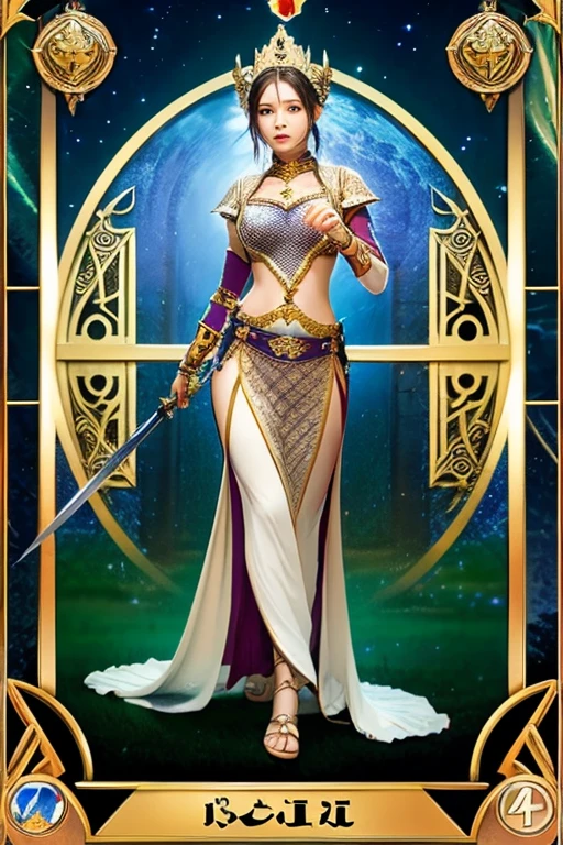 Tarot Cards Goddess with sword and scales