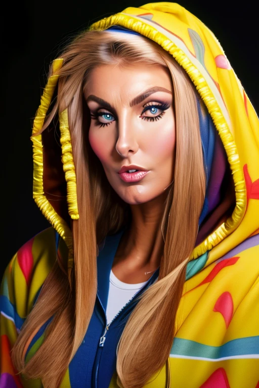 masterpiece, best quality, 1girl heather thomas portrait, clean hood