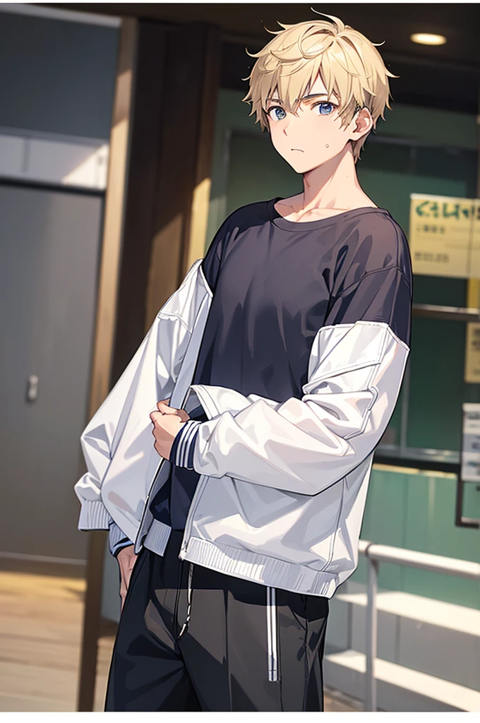 (creation:1.4),(HDR),moe,Strongest configuration、(High resolution)、Athletic male model、(Protagonist Boy,male protagonist,Anime characters)、(Young Man,Detailed man,Cool high school boy:1.4,Cool high school boy:1.4)、((Detailed manface:1.4))、face、refer to、hand、smart、(A charming and bright personality)、(Cool high school boy)、Slim body、Casual clothes、Virtual eSports Streamer、When I had my body scanned to create a virtual character, I ended up with a  character.、Mutated into a small girl character、No, that&#39;s not right.