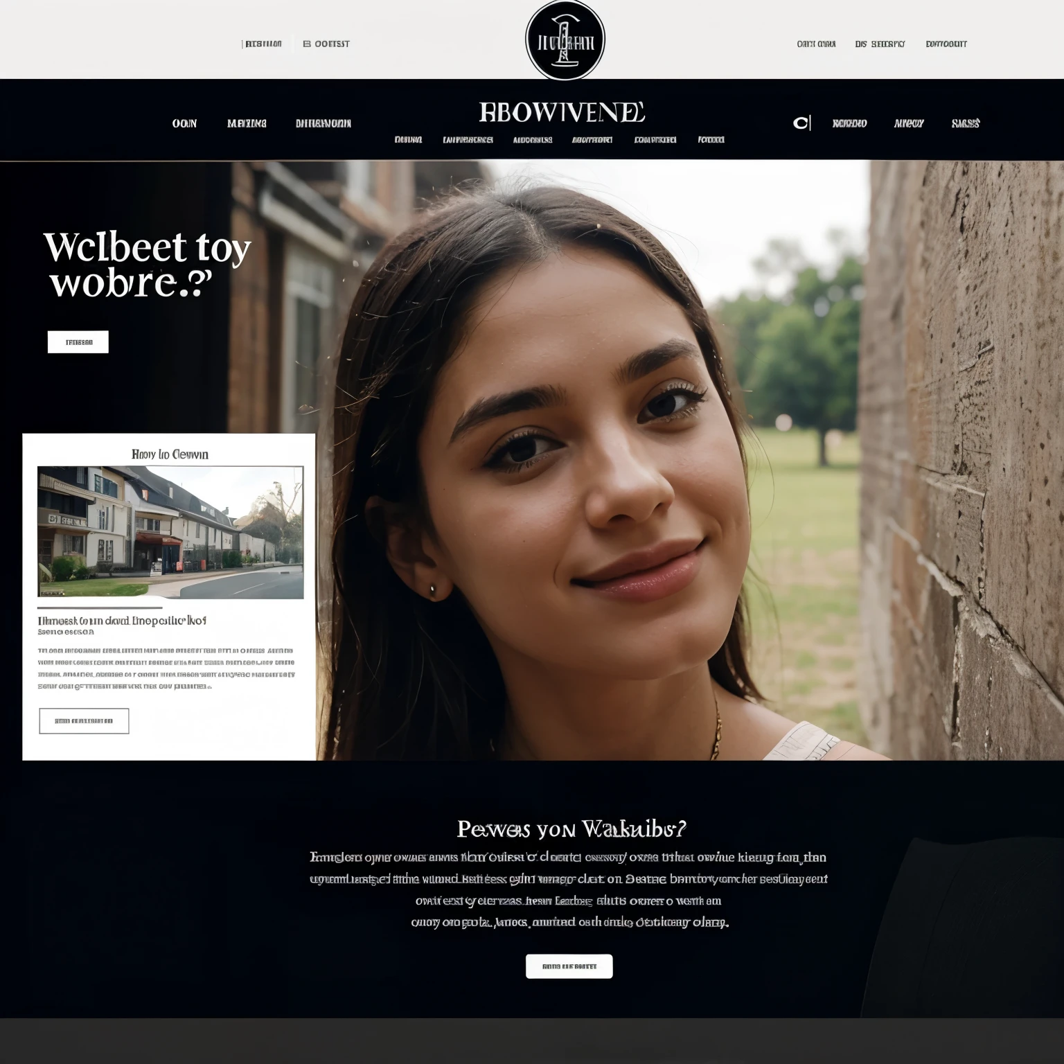 Website front page