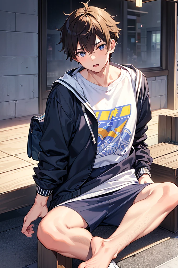 (creation:1.4),(HDR),moe,Strongest configuration、(High resolution)、Athletic male model、(Protagonist Boy,male protagonist,Anime characters)、(Young Man,Detailed man,Cool high school boy:1.4,Cool high school boy:1.4)、((Detailed manface:1.4))、face、refer to、hand、smart、(A charming and bright personality)、(Cool high school boy)、Slim body、Casual clothes、Virtual eSports Streamer、{Crazy body scanning machine}、When I had my body scanned to create a virtual character, I ended up with a little sister character.、My body begins to forcibly mutate into that of a girl to match the virtual character.、