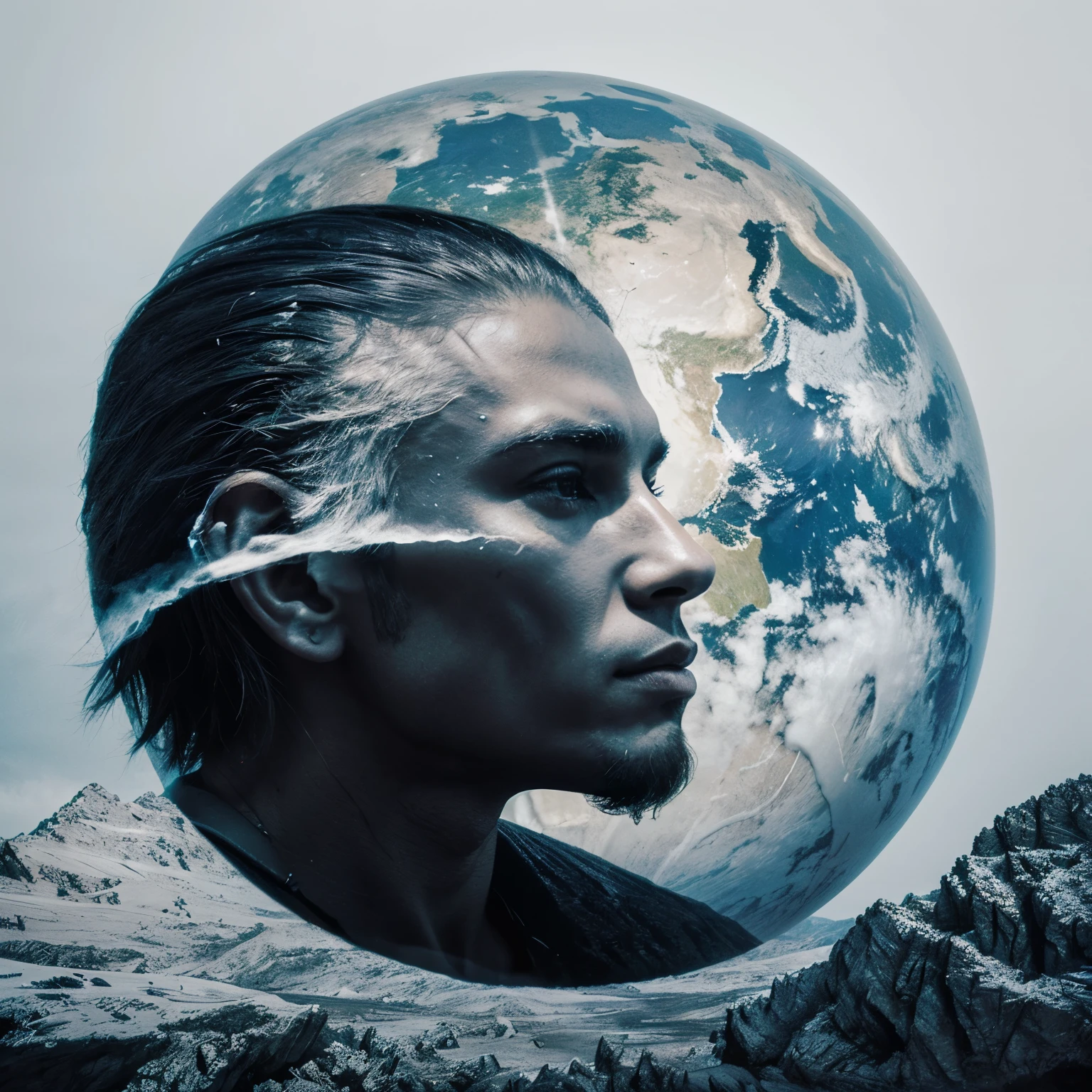 Generate a drawing about the place of man among other creation in the mind of God What gives man the edge with all the creatures of God