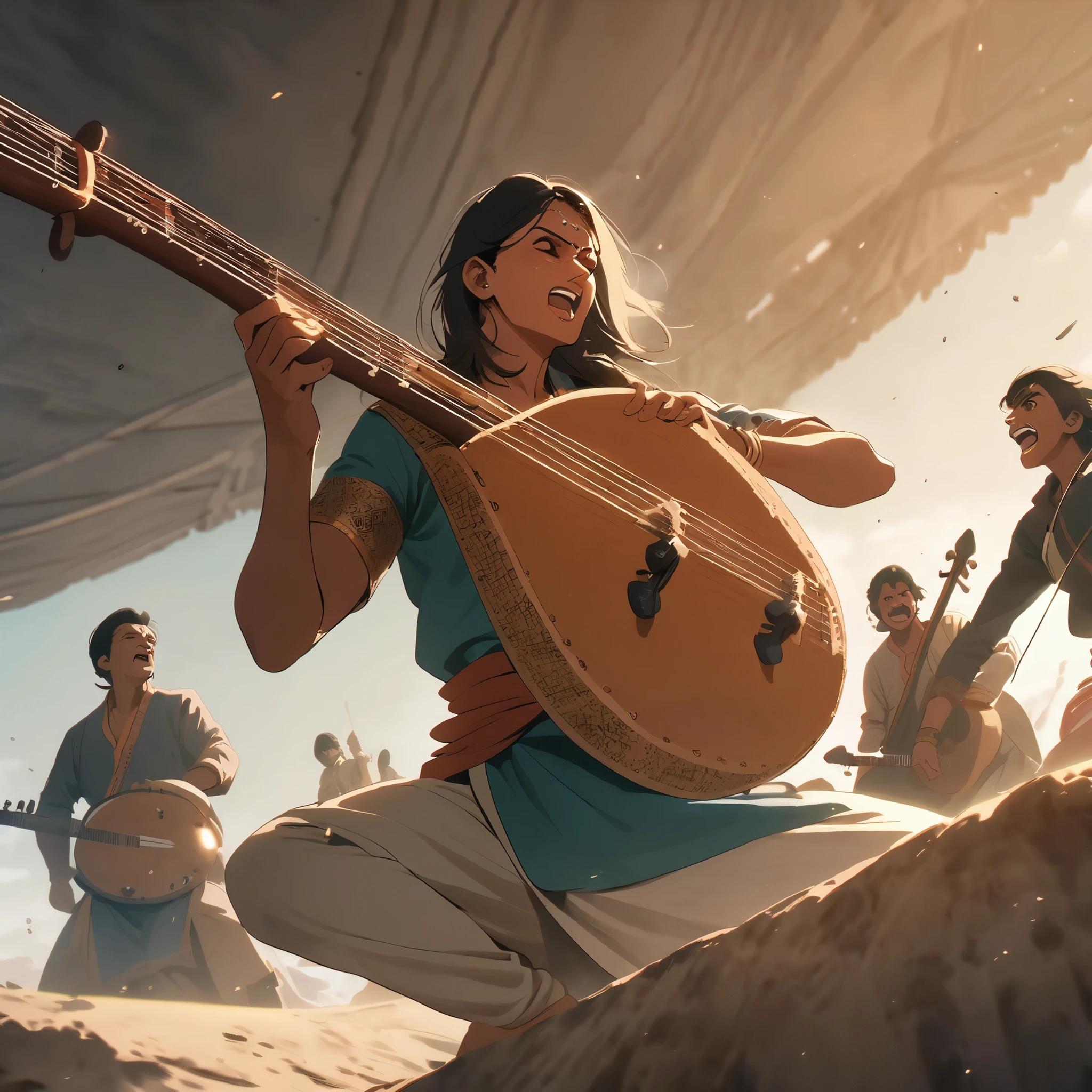 Indian films, soundtracks, traditional musical instruments, Action scene, rāga in India, sitar, battle BGM,