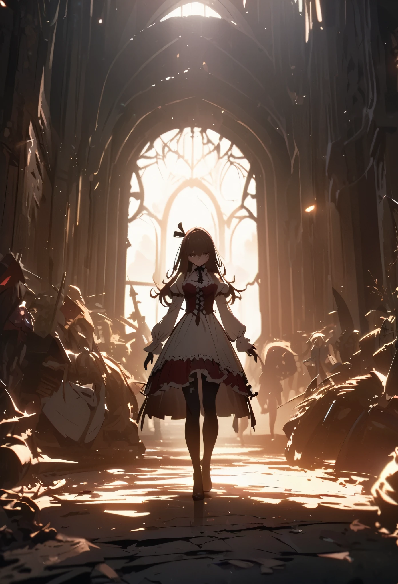 highres, unparalleled masterpiece, detailed background, absurdres, perfect anatomy(Hansel and Gretel)good lighting, volumetric lighting, cinematic shadow,