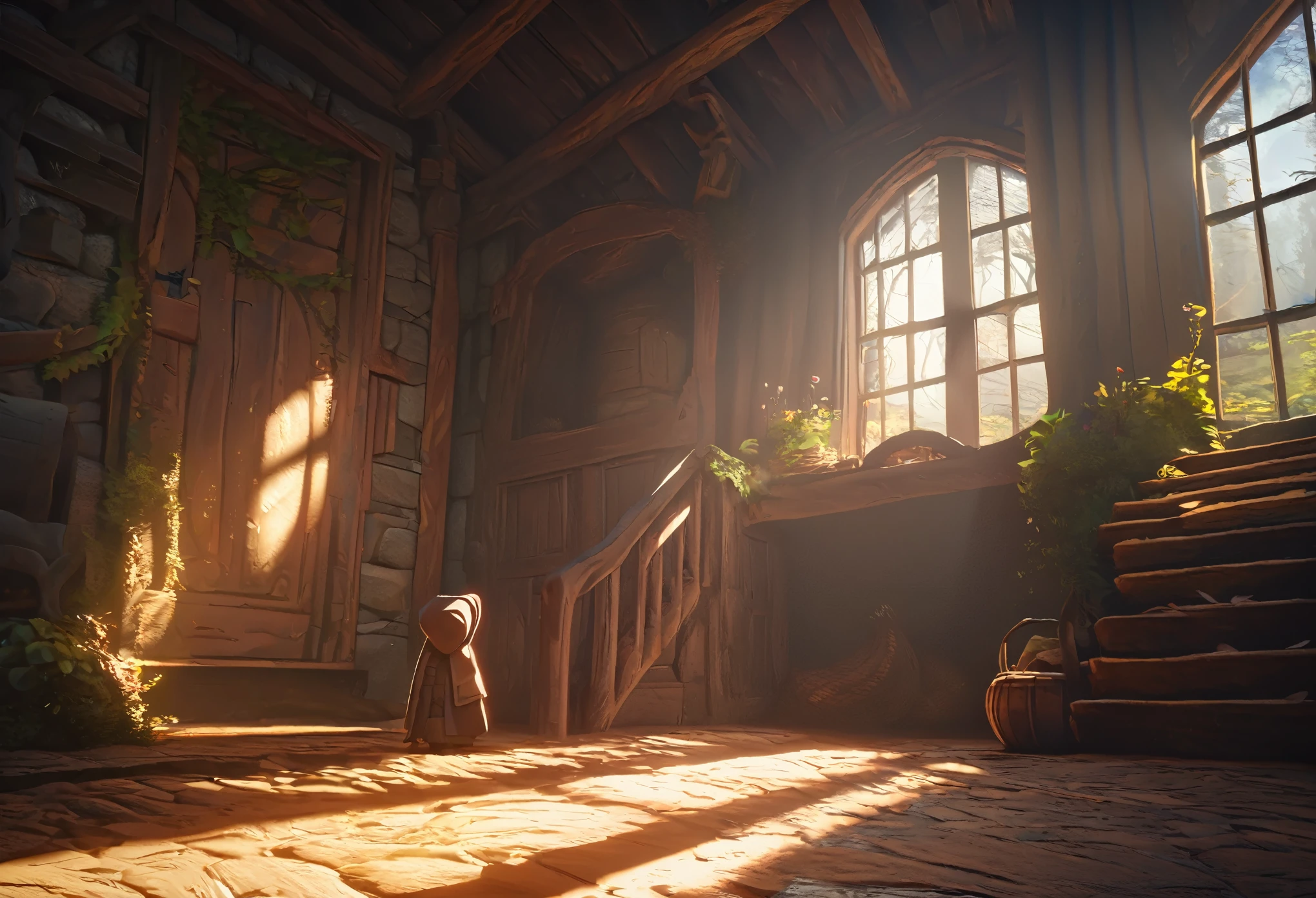 highres, unparalleled masterpiece, detailed background, absurdres, perfect anatomy(Hansel and Gretel)good lighting, volumetric lighting, cinematic shadow,