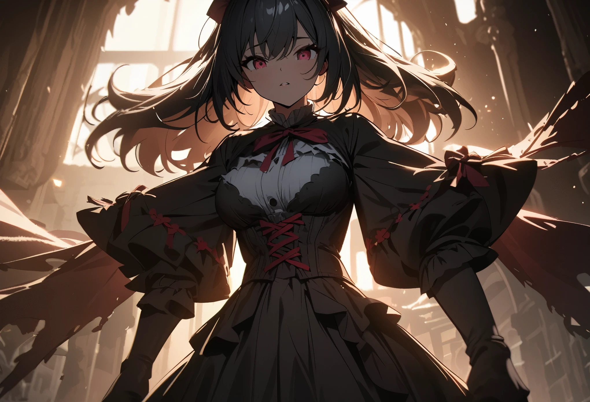 highres, unparalleled masterpiece, detailed background, absurdres, perfect anatomy(Hansel and Gretel)good lighting, volumetric lighting, cinematic shadow,