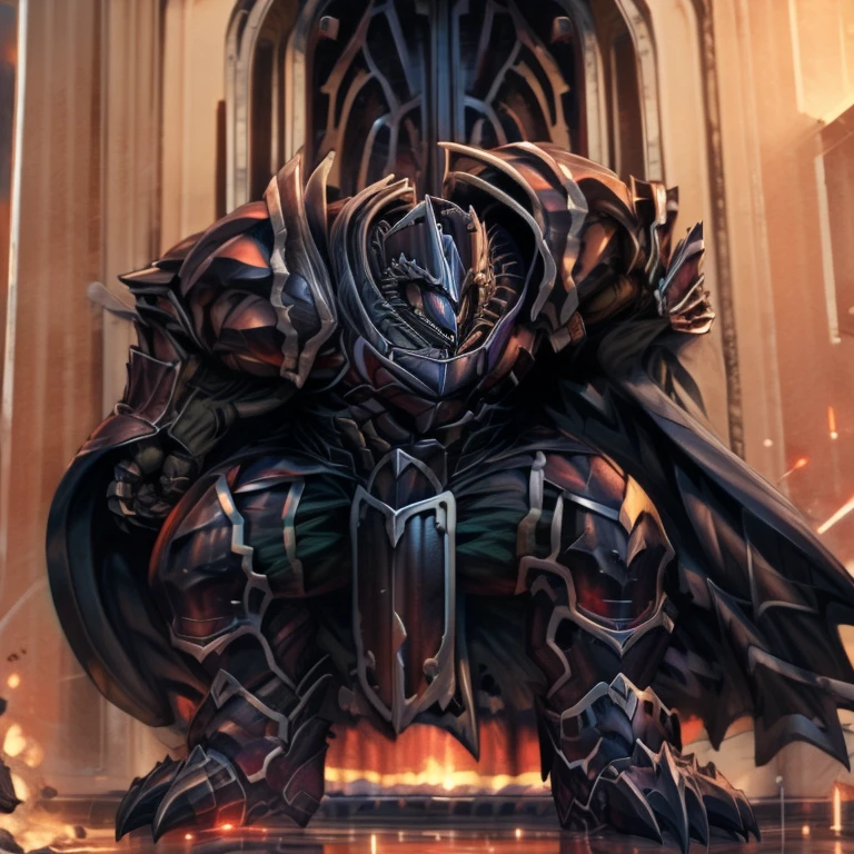 (masterpiece, best quality, detailed:1.2) detailed full body, a knight's mechanical armor, glowing wide and heavy armor, wears full body armor. massive muscles, huge pecs, chiseled abs, huge pectorals, exaggeratedly huge muscles. wearing a cloak. unusually developed muscular body big muscle, pecs, triceps, traps, waist narrow, unusually developed muscular body, Dark knight,
BlackKnight_fe, The claws are sharp,
Sharp teeth,