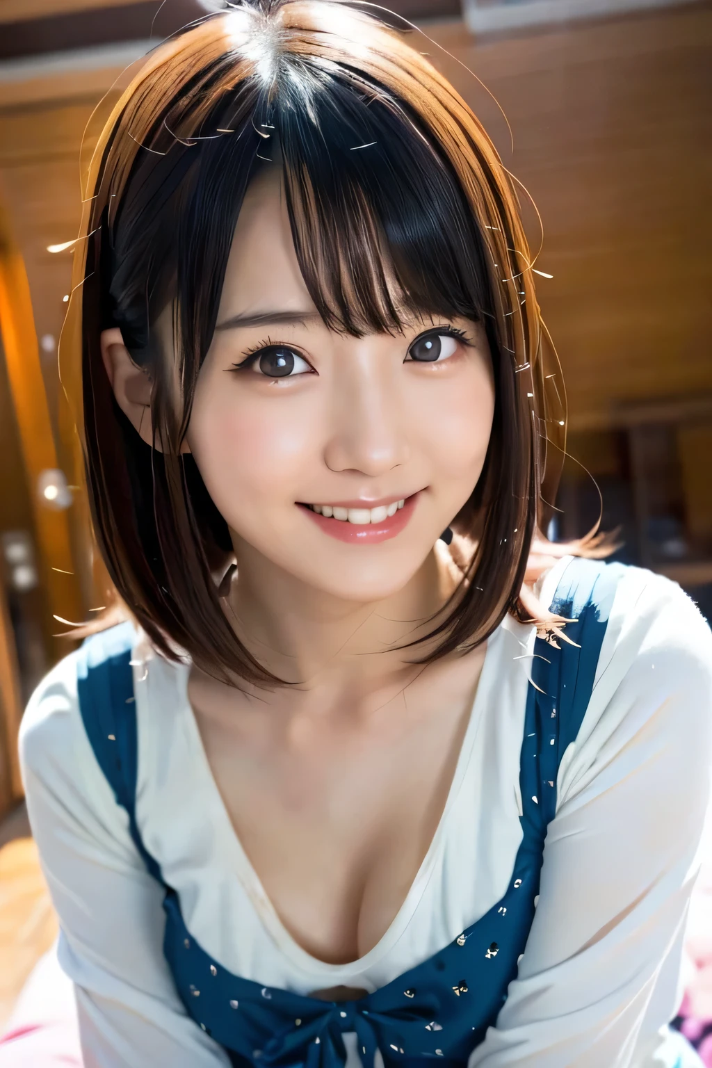 Realistic japanese beauty, cute girl, Idol Style、smile、cute、good、cute chest、8k, RAW Photos, highest quality, masterpiece,Realistic, photo-Realistic,clear (concentrate:1.1),Professional Lighting, Beautiful Face, highest quality,Ultra-high resolution