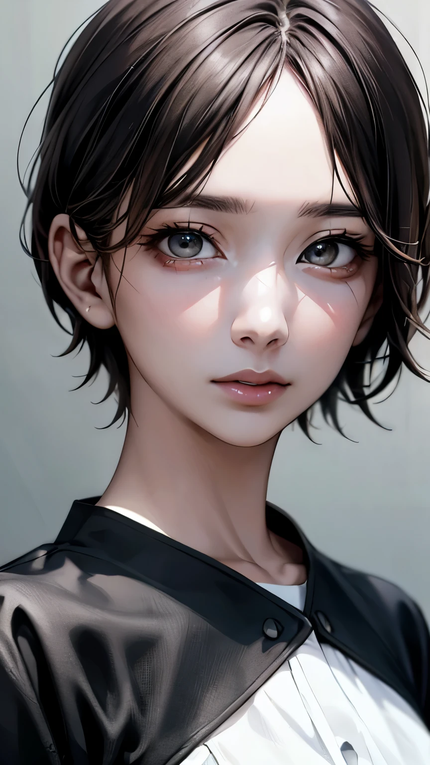 (highest quality、8k、32k、masterpiece)、(Realistic)、(Realistic:1.2)、(High resolution)、Very detailed、Very beautiful face and eyes、1 girl、Round and small face、(Droopy eyes:1.3), Tight waist、Delicate body、(close、highest quality、Attention to detail、Rich skin detail)、(highest quality、8k、Oil paint:1.2)、Very detailed、(Realistic、Realistic:1.37)、Bright colors