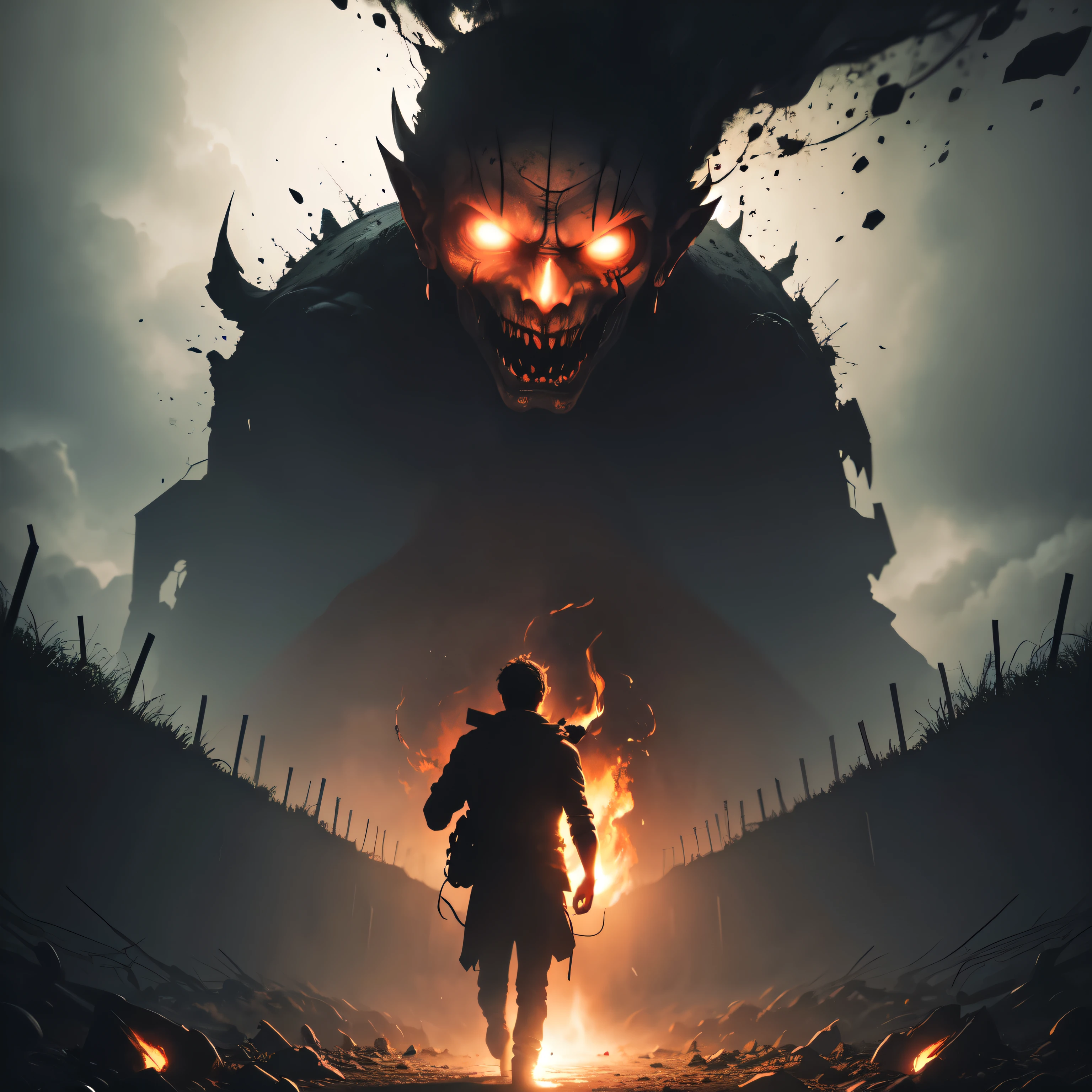 1girl,fight,(1monster),(size difference):1.4,swing sword,cast magic, ((wallpaper)):1.3, in the art style of H. R. Giger,clockwork steampunk, isometric art style, head and chest only, by Beksinski, 4k, deviantart, trending on artstation,, Eerie torchlight and abyssal energies cast a malevolent glow on the citadel s shadowy corridors , Twisted architecture and echoing passages form the battleground, while distant whispers add to the oppressive atmosphere ,A vigilant tiefling rogue stands poised, daggers at the ready, prepared to face a monstrous, abyssal guardian , ,The rogue s movements are calculated and swift, each strike aimed for the guardian s weak points , She navigates the citadel with agility, using her shadowy abilities to evade the guardian s attacks and delivering precise strikes with relentless focus ,,