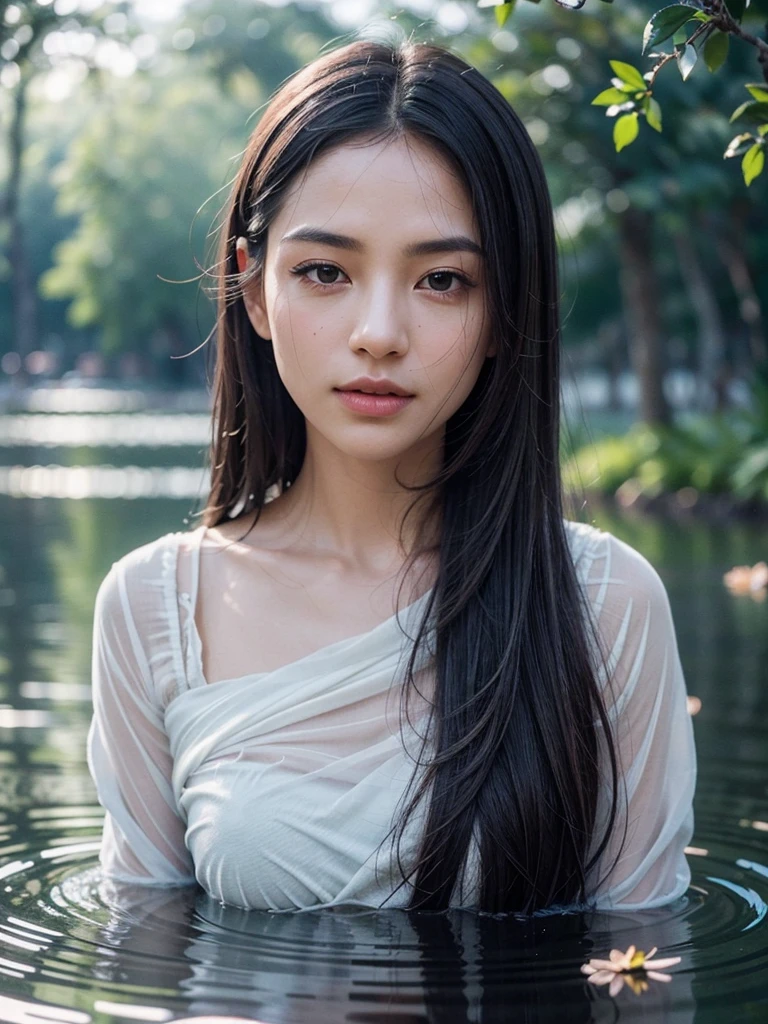 (close-up portrait, detailed features, soft facial expressions, flowing hair), tranquil ambience, natural lighting, (glistening water), (sunlit surroundings), (subtle reflections), ethereal atmosphere, vibrant colors, gentle breeze, mesmerizing gaze, serene beauty, (submerged up to the neck), (peaceful environment), (subtle ripples in the water), (lush greenery), (subtle texture in the skin), (sparkling droplets), (bokeh effect), delicate brushstrokes, (luminous complexion), (impeccable skin tone), (harmonious composition), flawless execution, (emotive portrayal), (captivating sense of realism), (expressive eyes and lips), (fine details in the clothing), (sophisticated pose), (enchanting atmosphere), (understated elegance), (impressive attention to detail), (subtle play of light and shadow), (subtle gradient in the background), (graceful posture), (evocative mood), (refined technique), (subtle softness in the features), (delicate play of highlights), (fine art quality), (meticulous craftsmanship), (subdued color palette), (intimate connection with the viewer), (impeccable sense of depth), (subtle variations in skin tones), (subtle interplay of warm and cool tones), (evocative storytelling), (subtle suggestion of movement), (sense of tranquility and peace), (subtle atmospheric effects), (stunning attention to detail), (impressive sense of realism), (exquisite rendering of textures), (harmonious balance of colors), (subtle warmth in the lighting), (subtle gradients in the water), (subtle reflections in the eyes), (subtle texture in the hair), (subtle interplay of light and shadow), (subtle nuances of expression), (subtle blending of colors), (subtle sense of mystery), (subtle suggestion of emotion), (subtle use of negative space), (subtle sense of depth), (subtle play of light and shadow), (subtle atmospheric effects), (subtle variations in skin tones), (subtle interplay of warm and cool tones), (sense of tranquility and peace), (subtle softness in the features).
