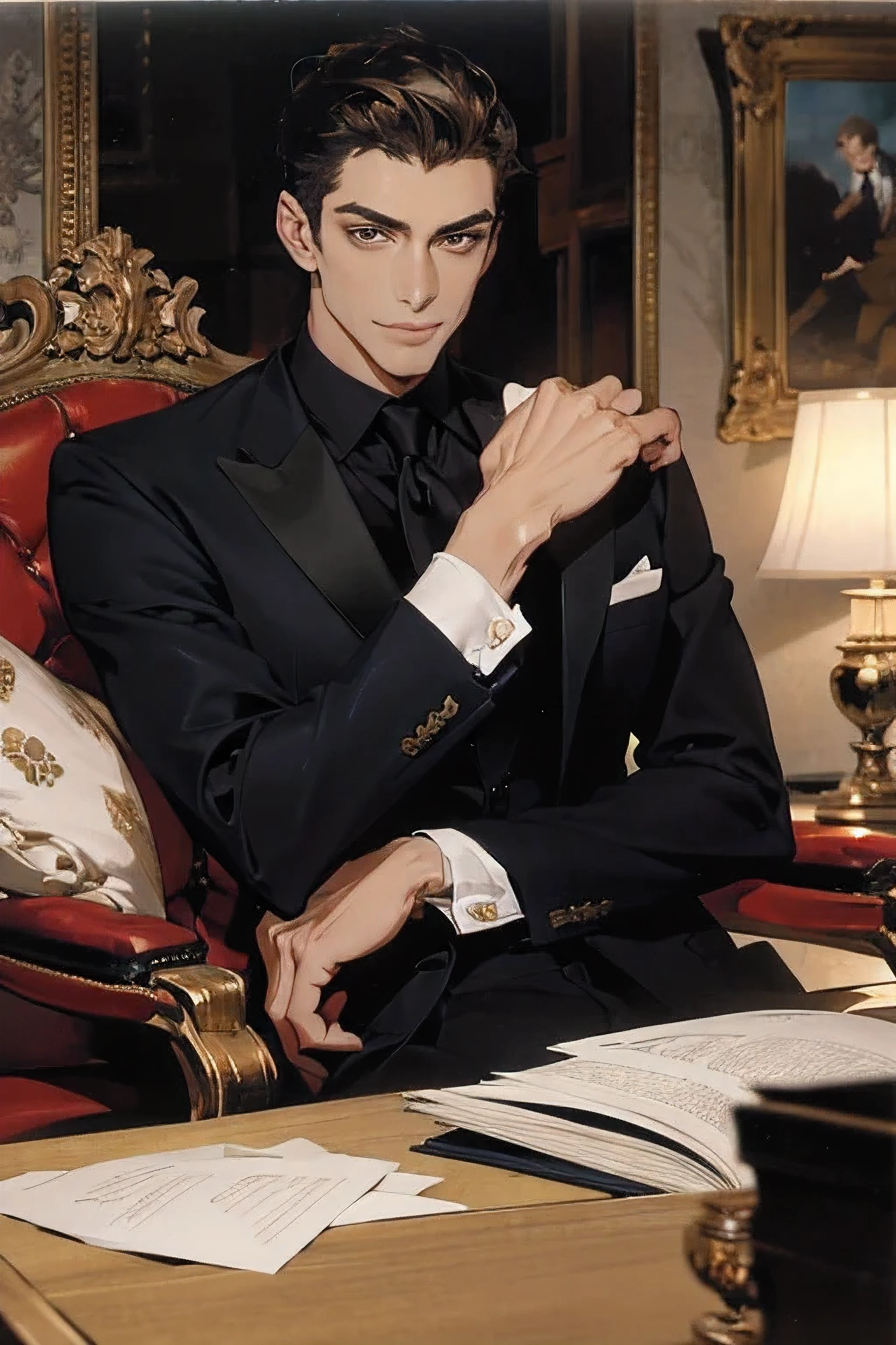 (high resolution:1.2),homem bonito em terno elegante,cara estiloso em traje profissional,confident man in formal office clothes,chic and sophisticated man in business suit,charming gentleman with impeccable style,modelo masculino elegante em terno sob medida,attractive male executive with an imposing presence,elegantly dressed man with irresistible charm,homem primorosamente vestido em um terno de grife,homem elegante e elegante em traje formal, sophisticated businessman exuding confidence,successful businessman in stylish office clothes,Well-groomed man radiating elegance and power,homem elegante com uma aura cativante de autoridade,modern gentleman attracting attention in a suit,homem profissional exalando carisma e charme,cara lindo em um terno sob medida,exuding confidence and style,homem confiante e polido em um conjunto formal,smooth, affable man with an air of sophistication,distinguished man showing impeccable taste and class,homem incrivelmente bonito com um sorriso matador,(retrato:1.2),(realista:1.37),(Bokeh,cores vivas,studio lighting),(sharp focus),(average:1.1)