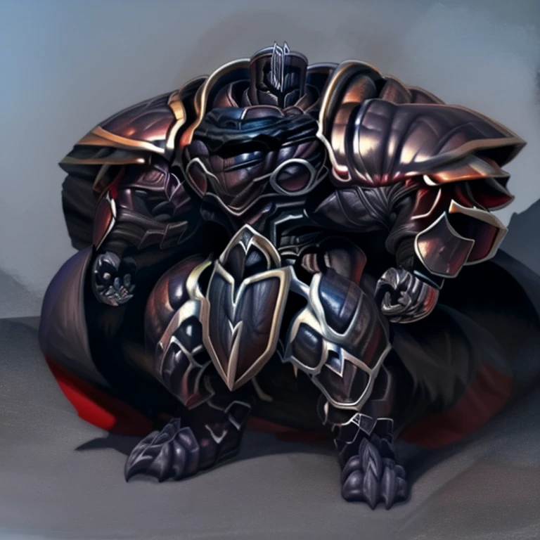 BlackKnight_fe, (masterpiece, best quality, detailed:1.2) detailed full body, a knight's mechanical armor, glowing wide and heavy armor, wears full body armor. massive muscles, huge pecs, chiseled abs, huge pectorals, exaggeratedly huge muscles. wearing a cloak. unusually developed muscular body big muscle, pecs, triceps, traps, waist narrow, unusually developed muscular body, Dark knight,
 The claws are sharp,
Sharp teeth, 