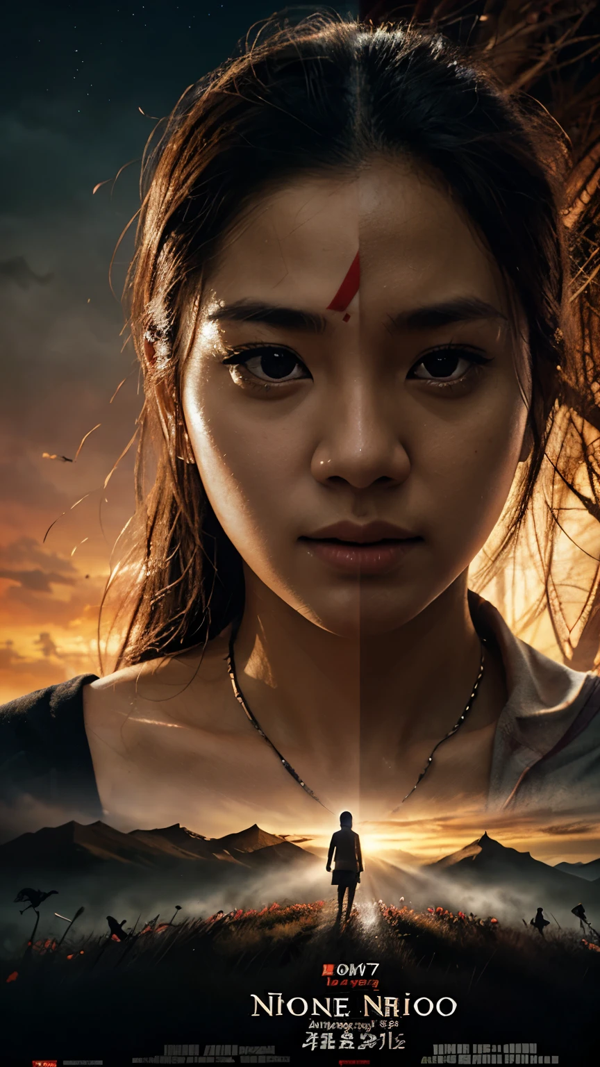 Sacred Tree movie poster, official poster, movie promotional image, key art, official poster artwork, kantoku, [ cinematic, [ theatrical ], official artwork, official, poster trailer, Indonesian horror, monokubo, full poster, live action film, poster