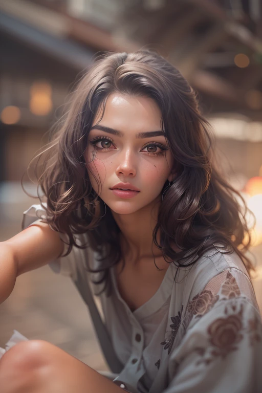(Foto original: 1.2), (realista: 1.4), (obra de arte: 1.3), (melhor qualidade: 1.4), sonhadores, (olhos detalhados), (detailed facial features), (Recursos detalhados de roupas), Aperto da pele, (pele brilhante), (Japanese face), (Garota perfeita), 1 garota, Sozinho, Bonitinho, franja, cabelo castanho curto, olhos pretos, (seios grandes), ((Camisa)), dynamic pose, (Cor do filme Kodak) ((Camera not visible)) , (studio light) ,(corte superior:1.3)