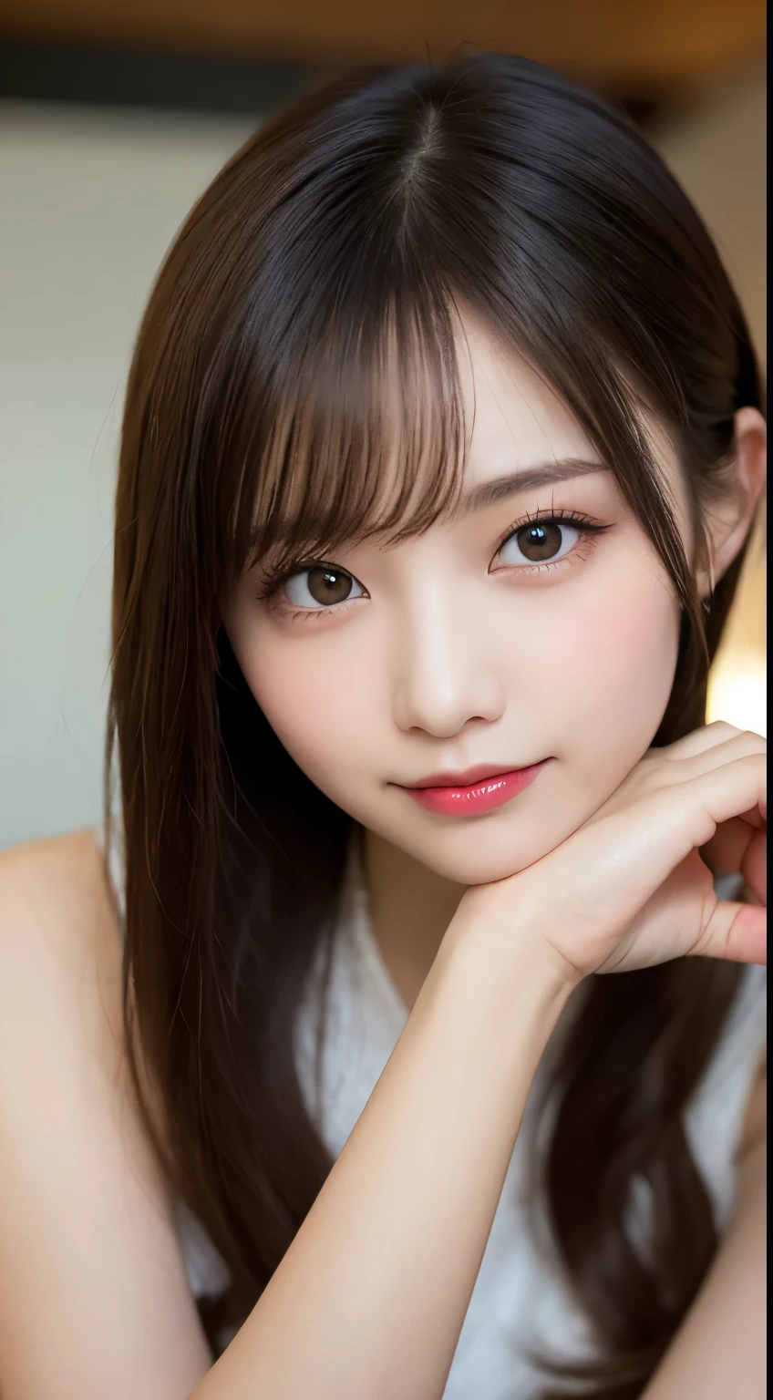 Tabletop, highest quality, shape, Very detailed, finely, High resolution, 8k wallpaper, 完璧なダイナミックな構shape, Beautiful and detailed,ランダムなcute髪,,Natural color lip, Bold sexy pose,smile、20-year-old girl、cute、Looking at the camera,Always blur the background,Perfect and beautiful face,Slim face and figure,Big eyes、Putting on gal makeup,Small face,Shooting from below、smile,Blurred Background,Elegant feminine face、Cyberpunk Fashion、smile、Change pose randomly、Randomly change the shooting angle and position、one person
