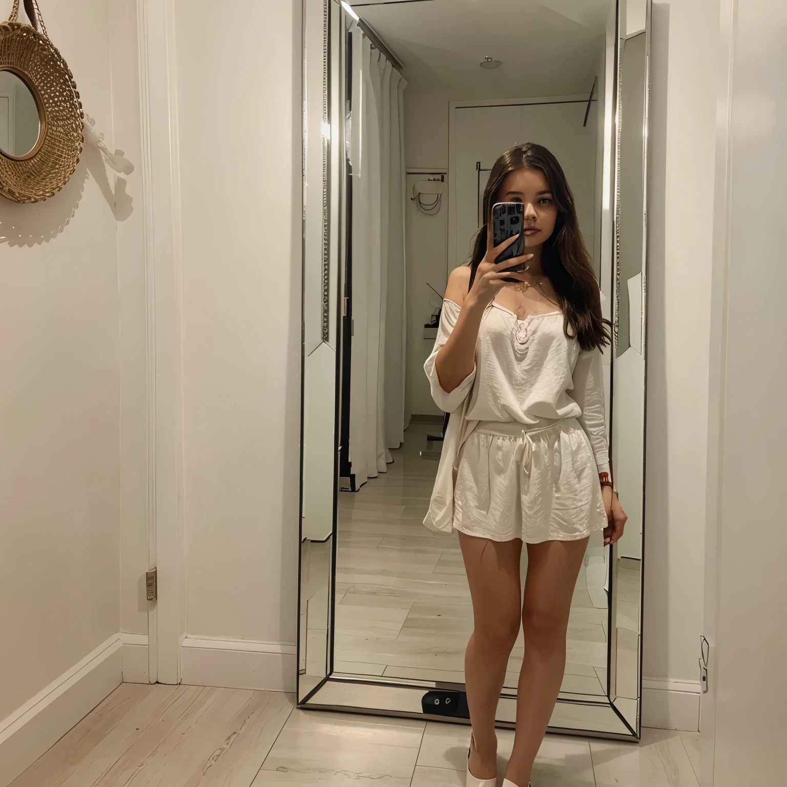 Image of girl with selfi mirror