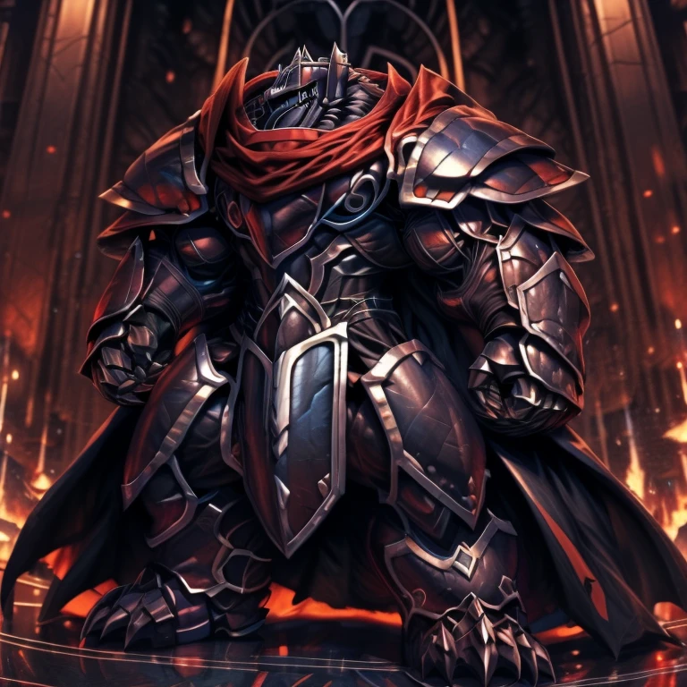 (masterpiece, best quality, detailed:1.2) (Pokémon) LUCARIO, detailed full body, a knight's mechanical armor, glowing wide and heavy armor, wears full body armor. massive muscles, huge pecs, chiseled abs, huge pectorals, exaggeratedly huge muscles. wearing a cloak. unusually developed muscular body big muscle, pecs, triceps, traps, waist narrow, unusually developed muscular body, Dark knight, BlackKnight_fe, The claws are sharp, Sharp teeth,
