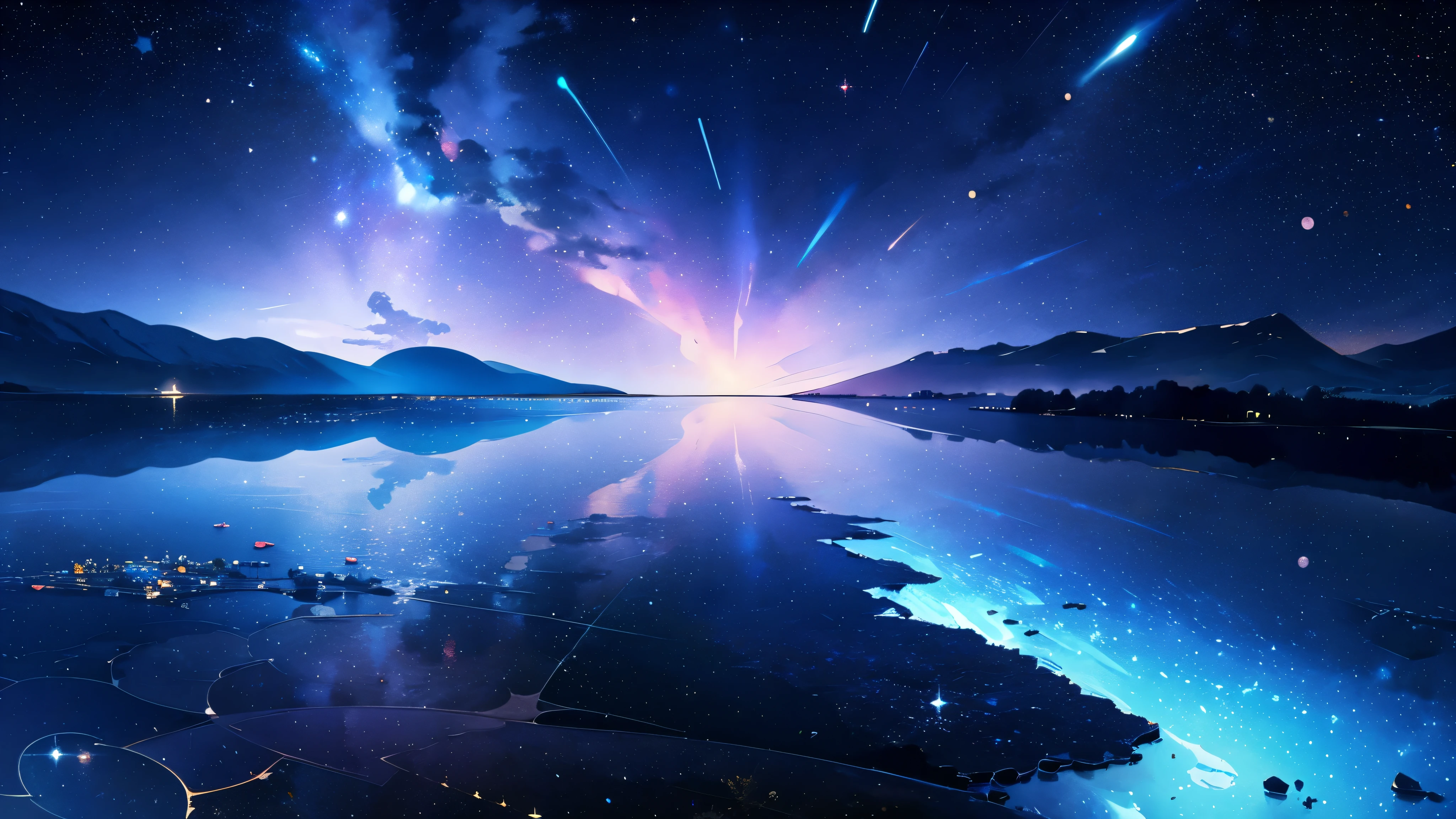 universe，Starry Sky，cute，Dreamy and magical，landscape