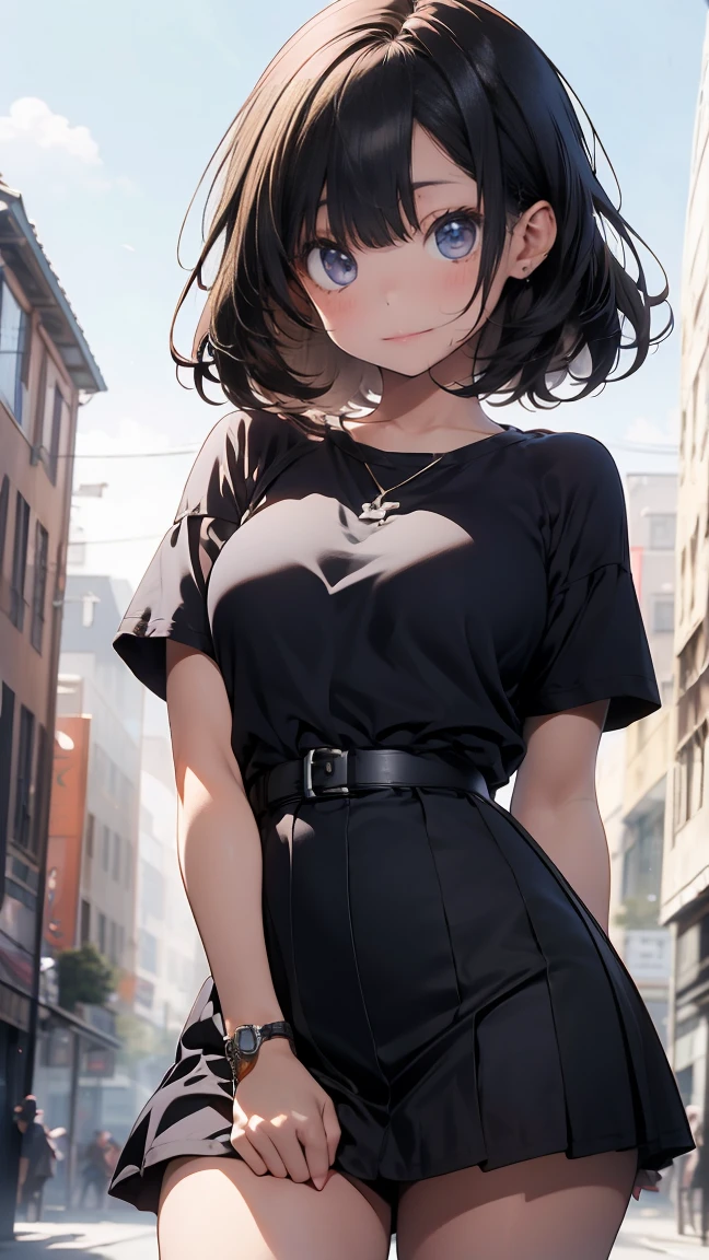 ((highest quality)), ((masterpiece)),High resolution (High Dynamic Range),Ray tracing, Super Resolution, (((anime screencap, black outline, Written boundary depth , written soft outline))), blur, bokeh, Maximum clarity and sharpness,Multilayer Texture,surface shading,Accurate simulation of light-matter interactions,Perfect Proportions,Two-tone lighting, White balance,8K, limit only one woman, BREAK beautiful hair, Beautiful Face, Beautiful and beautiful eyes, Beautiful body, Beautiful breasts, Beautiful thighs, Beautiful feet, Beautiful fingers, (Beautiful views) , breast enlarged, large breast, perky tits, (blush, smiling ,closed mouth, 20 years, seductive adult woman , anime gyaru , Narrow eyes) , long hair, shortcut hair, pixie cut, wind blowing hair,streaked hair, hair intakes, colored inner hair, BREAK (light blue,light yellow, light green,white,light pink), cropped shoulder, nail art, necklace, bridal ring, wearing a watch BREAK ((( cowboy shot, looking at viewer, \(face waiting for kiss\):1.3))), (sitting),BREAK flowers artwork, fashion magazine
