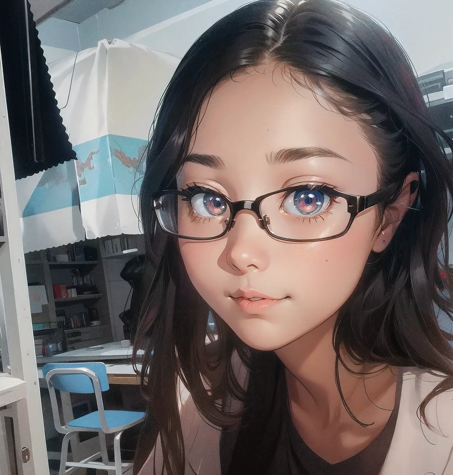 With this face completely naked