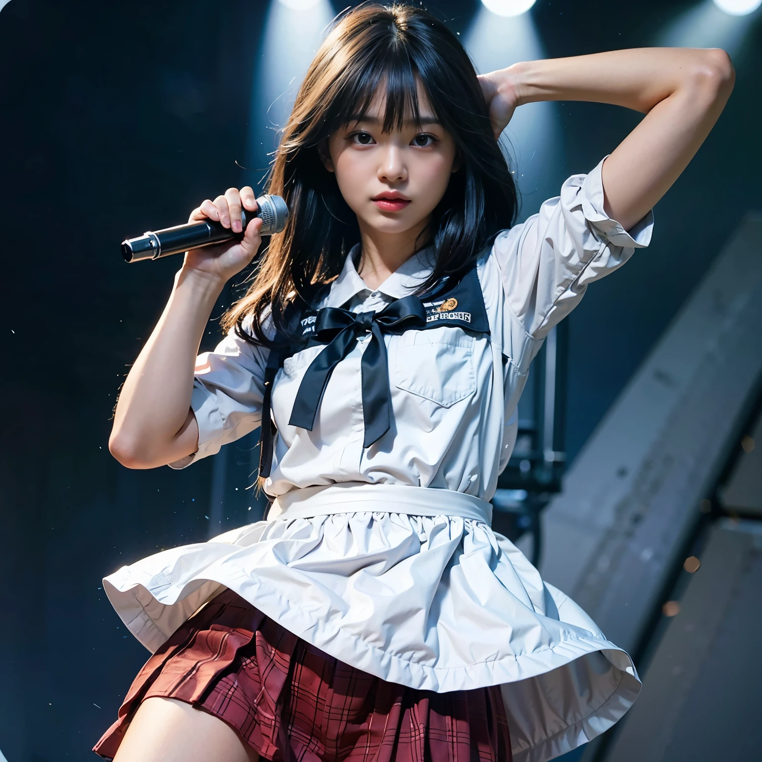 (masterpiece, highest quality:1.2), (8K Ultra HD, 16k, 32k, Ultra-high resolution), (Realistic:1.37), (RAW Photos), Ultimately realistic, Ultimately realistic details, Ultimately realistic texture, Ultimate in exquisite detail, Ultimately realistic lighting, Ultimately realistic shadow, Japanese Girls, Extremely cute face, Ultimate RAW Skin, Ultimately realistic eyes, (mechanical:1.4),  (armor), whole body, Wide Shot