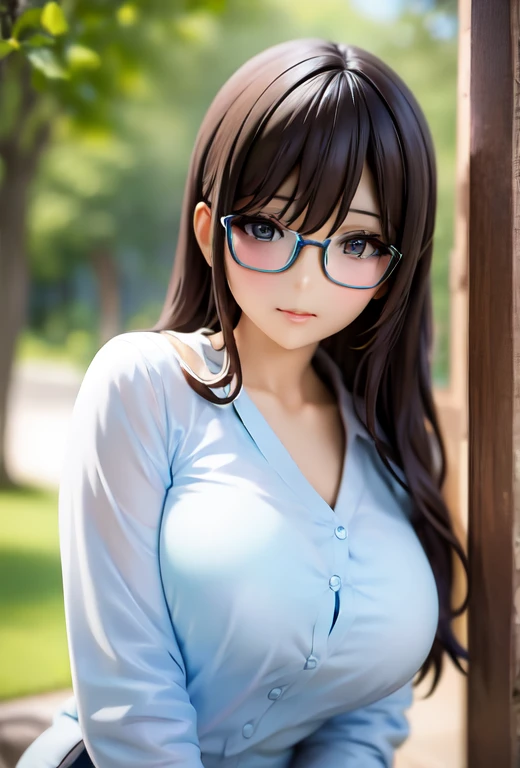a close up of a woman in a blue lingerie posing for a picture, with glasses, japanese model, sexy girl, Yoshitomo Nara, spectacled, beautiful asian girl, with glasses on, sophisticated gravure idol, sexy :8, young sensual gravure idol, ayami kojima amano, deayami kojima